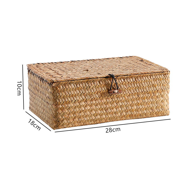 Straw-Woven Storage Box