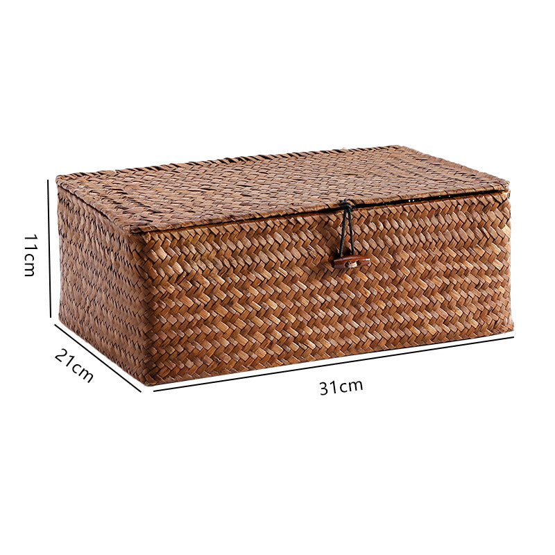 Straw-Woven Storage Box