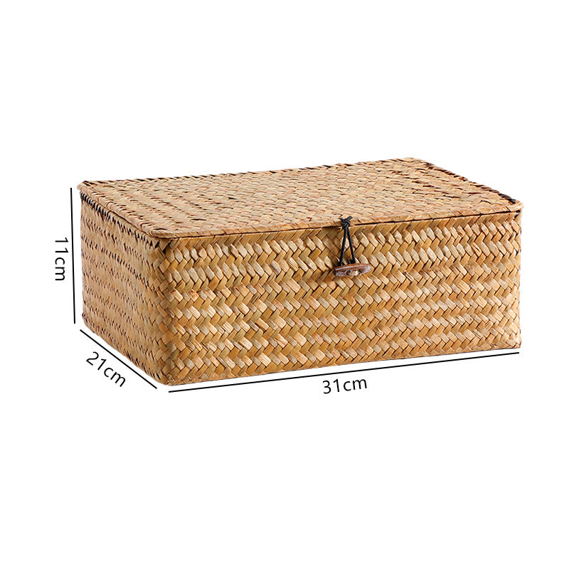 Straw-Woven Storage Box