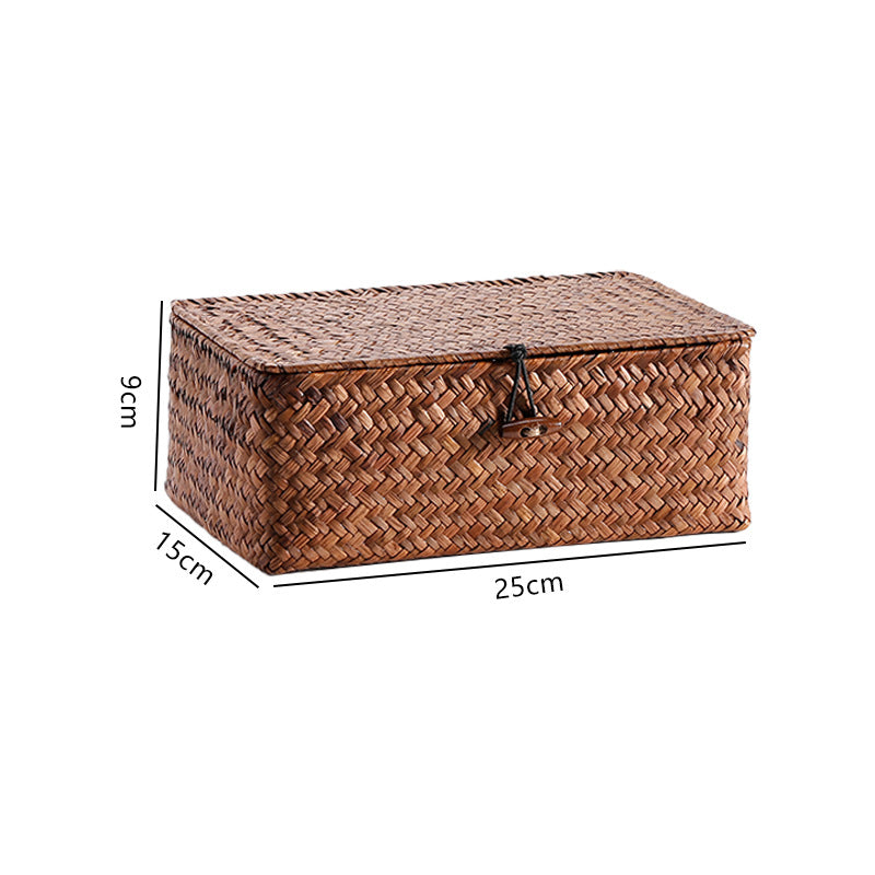 Straw-Woven Storage Box
