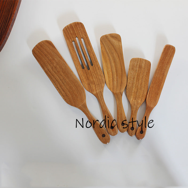 American Acacia Wood Salad Spoon 5-piece Set