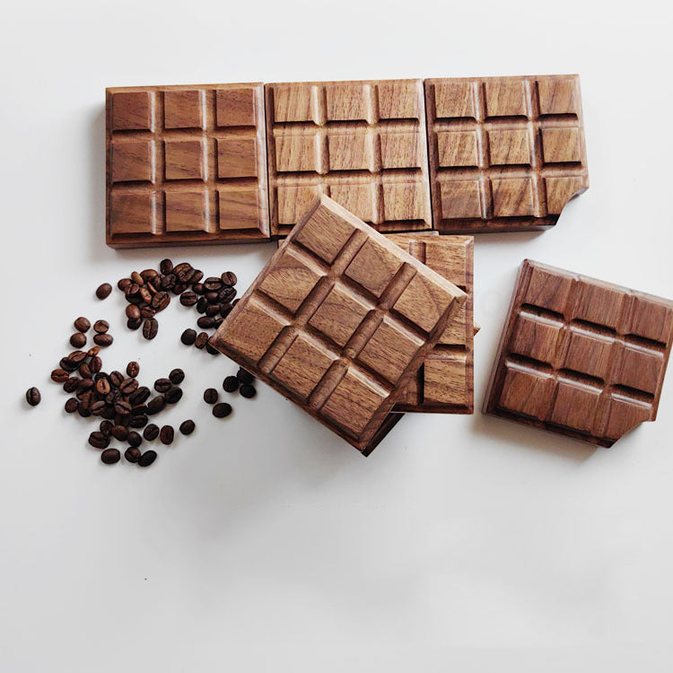 Interlocking Wooden Chocolate Coasters