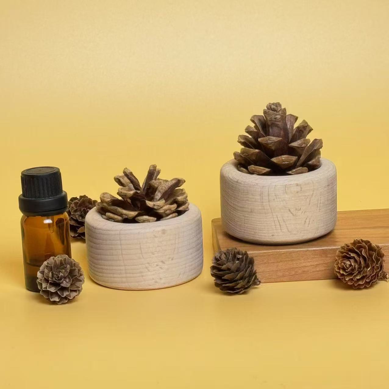 Pinecone-Shaped Fragrant Wood Décor