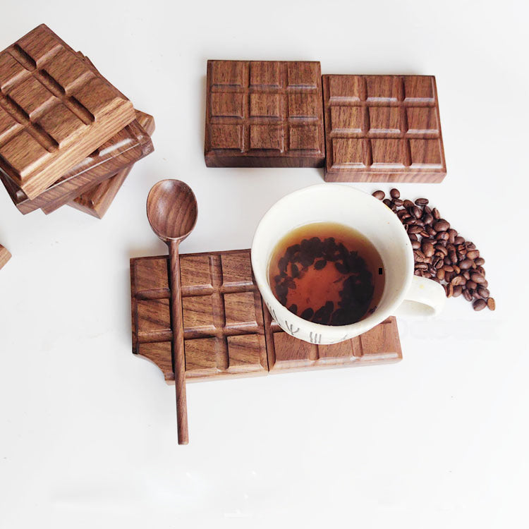Interlocking Wooden Chocolate Coasters