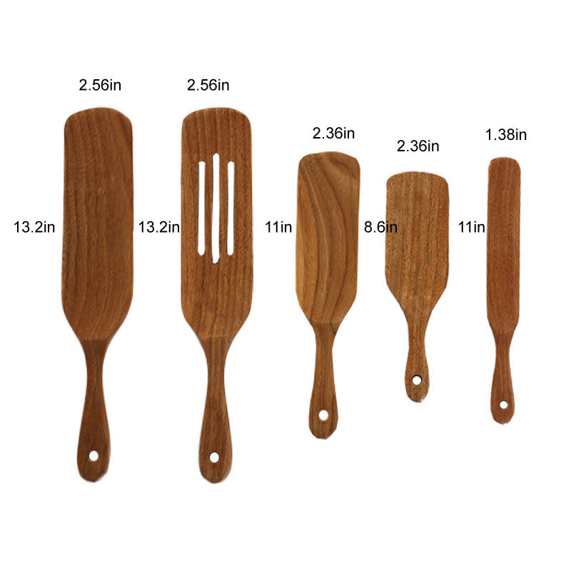 American Acacia Wood Salad Spoon 5-piece Set